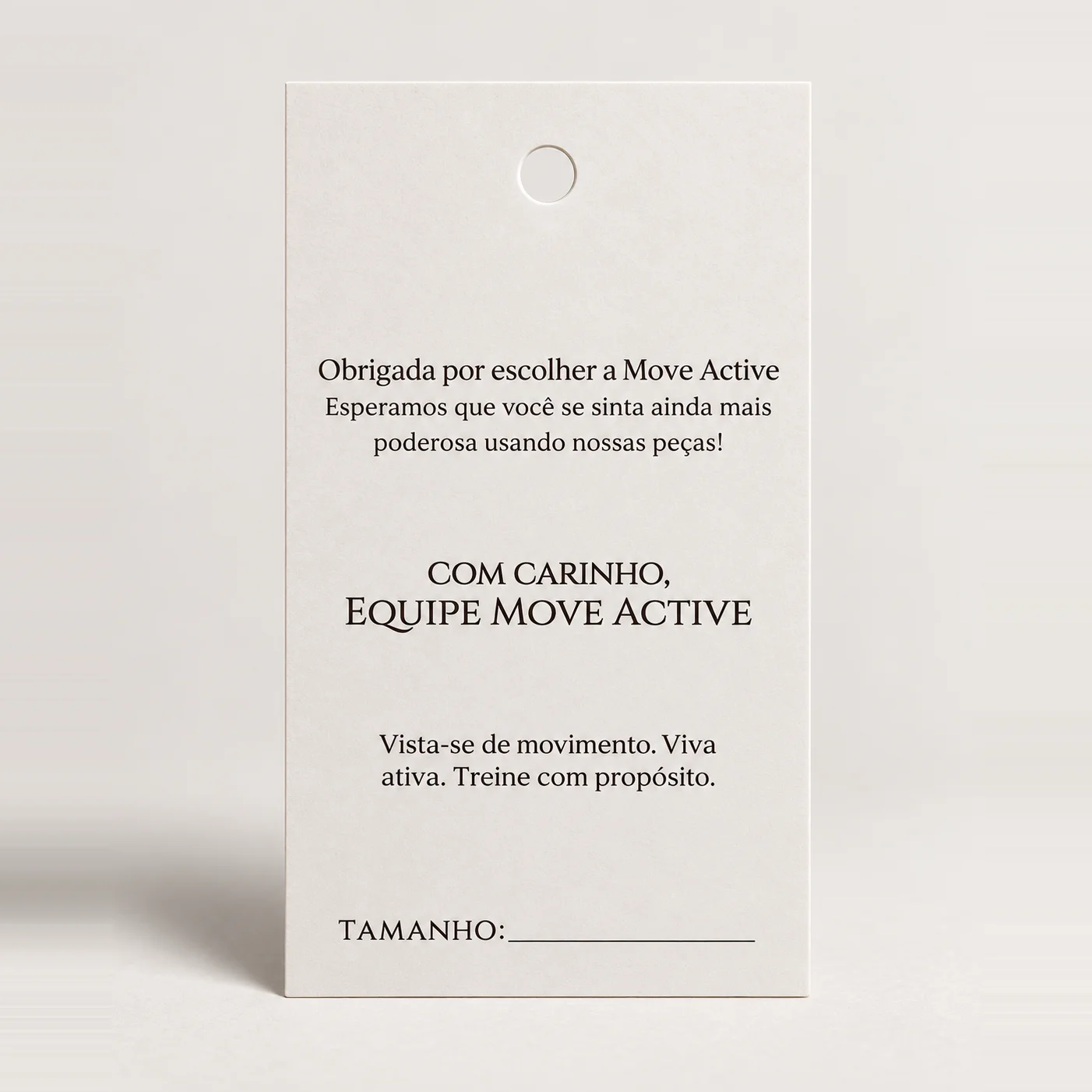 Tag Personalizada para Roupas e Produtos