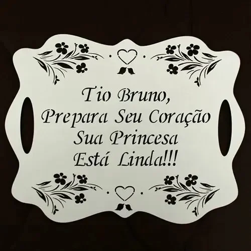 Placas para casamento em MDF