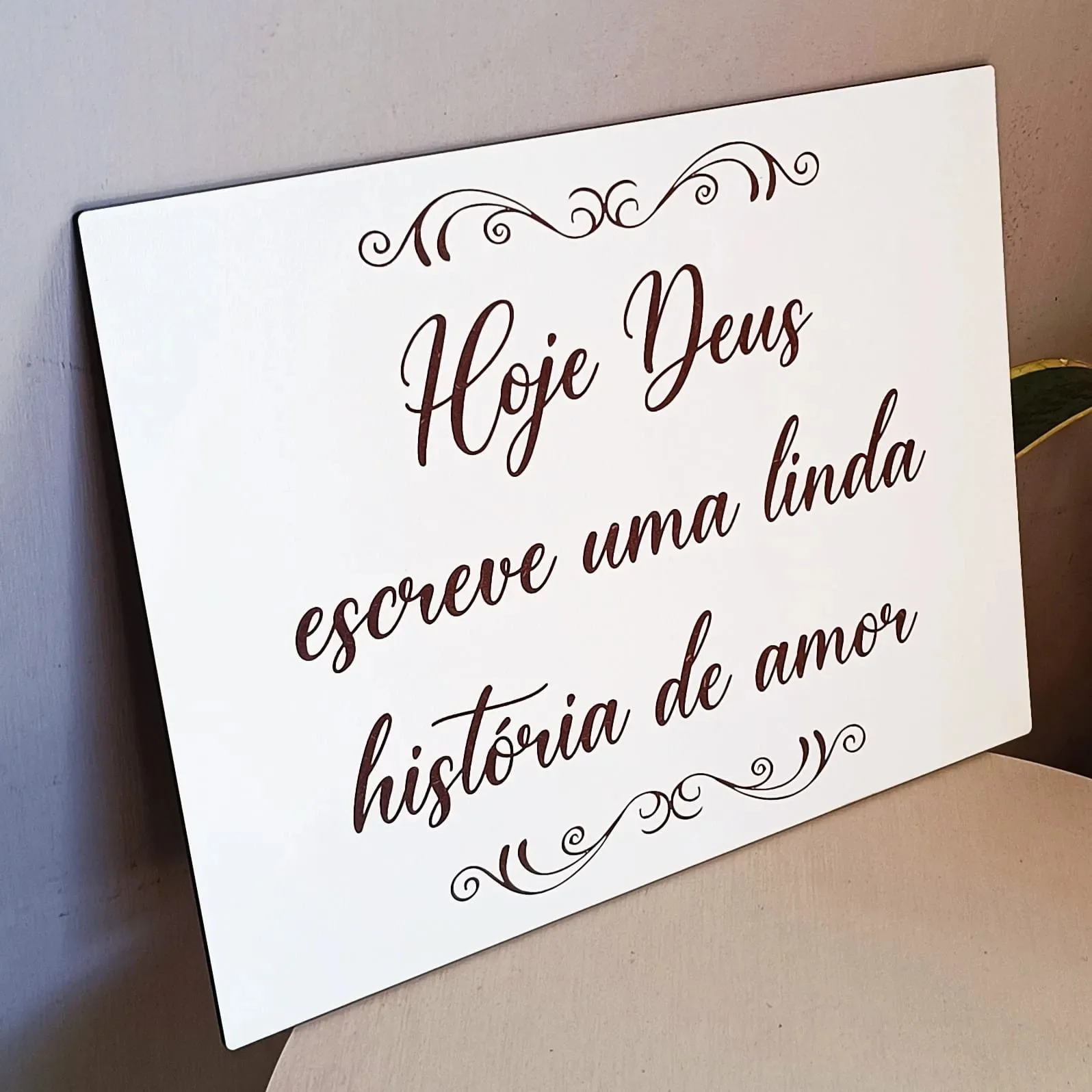 Placas para casamento em MDF