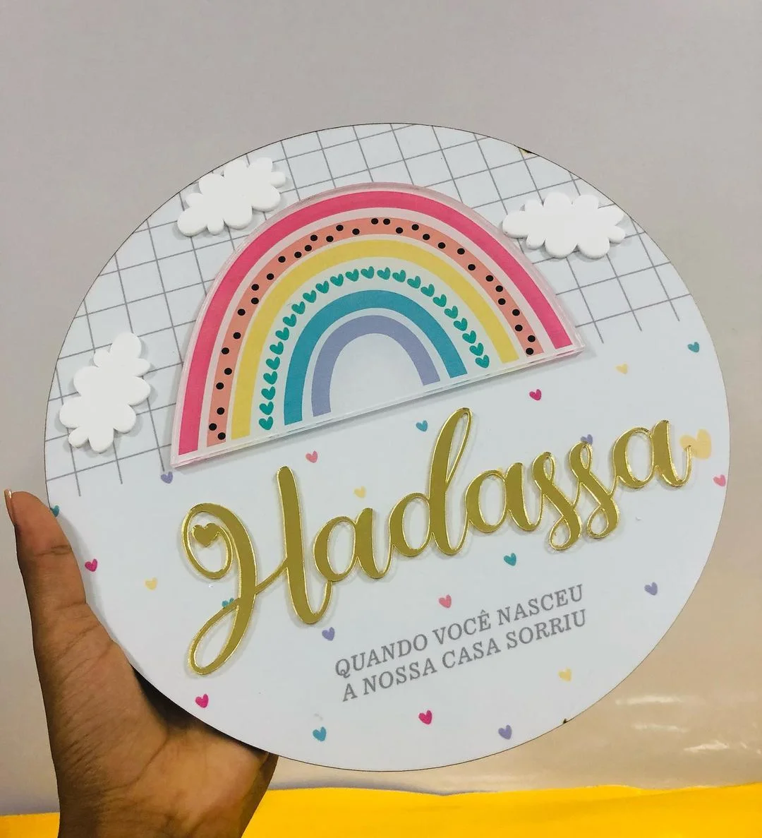 Plaquinha de Porta em Acrílico e MDF